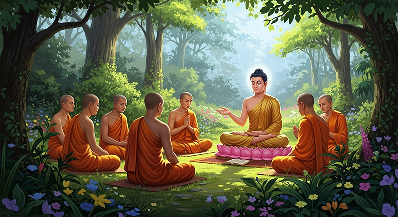 คาถาหัวใจพระพุทธเจ้า 5 พระองค์