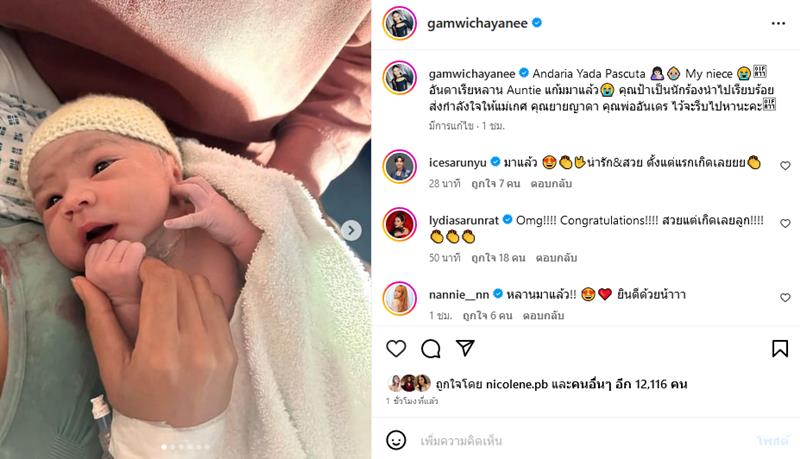 น้องอันดา ลูกสาว เกต จิณภัค