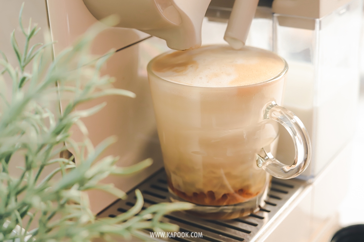 กาแฟร้อน Nespresso Capsule ใส่ฟองนม