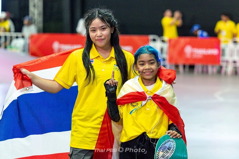 น้องมินิ จันทร์เก้า อุดมเพ็ญ นักสเกตบอร์ดทีมชาติไทย