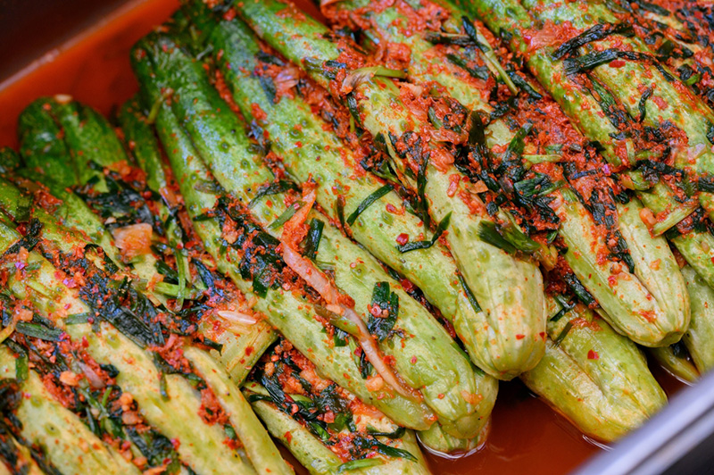 กิมจิแตงกวา พันจัน เครื่องเคียงอาหารเกาหลี เมนูอาหารเกาหลี สูตรอาหาร