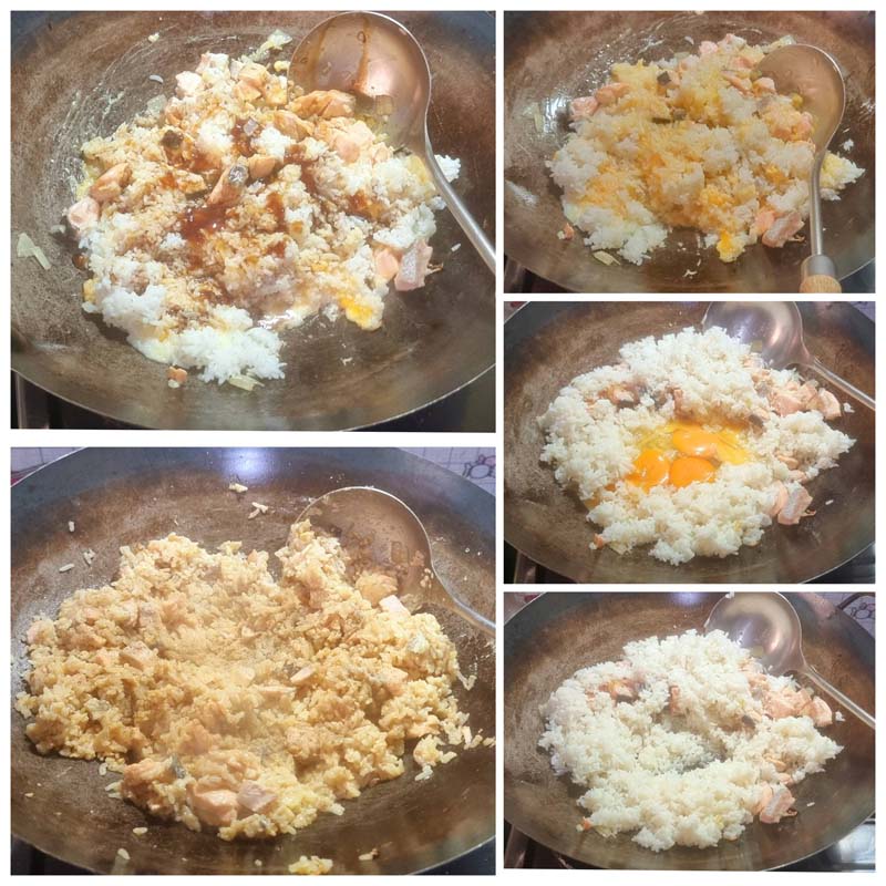 ข้าวผัดแซลมอน