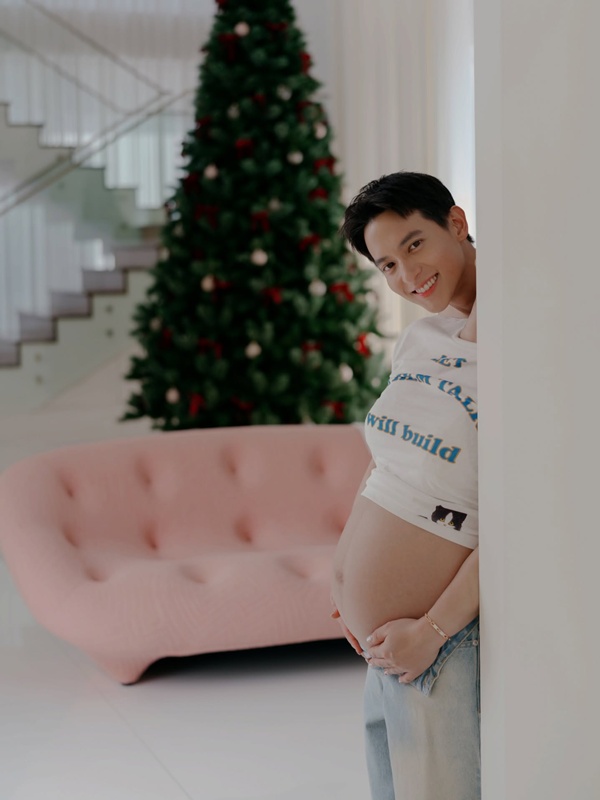 เจมส์ จิรายุ อวดภาพหวาน โฟม อุ้มท้อง 38 สัปดาห์