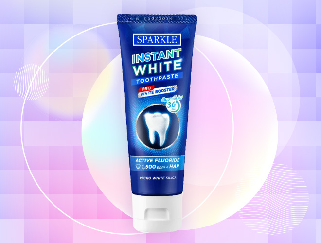 ยาสีฟันสีม่วง SPARKLE INSTANT WHITE