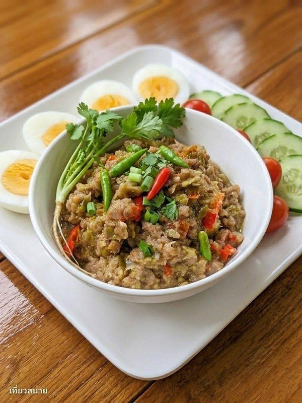 น้ำพริกมะขามหมูสับ เมนูน้ำพริก อาหารไทย สูตรอาหาร