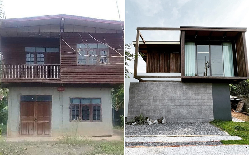 รีโนเวทบ้านไม้เพราะปลวกจากวัสดุเหลือใช้จากบ้านไม้เก่า