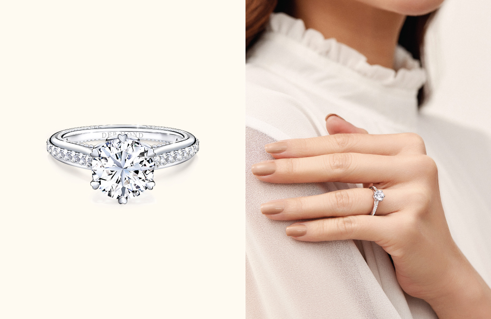 แหวนหมั้นรุ่น Princess Diamond Band จาก DERMOND
