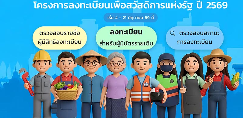 ลงทะเบียนบัตรสวัสดิการแห่งรัฐ 2569