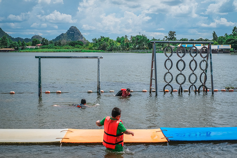 หาดทรายชุกโดน กาญจนบุรี นักท่องเที่ยว