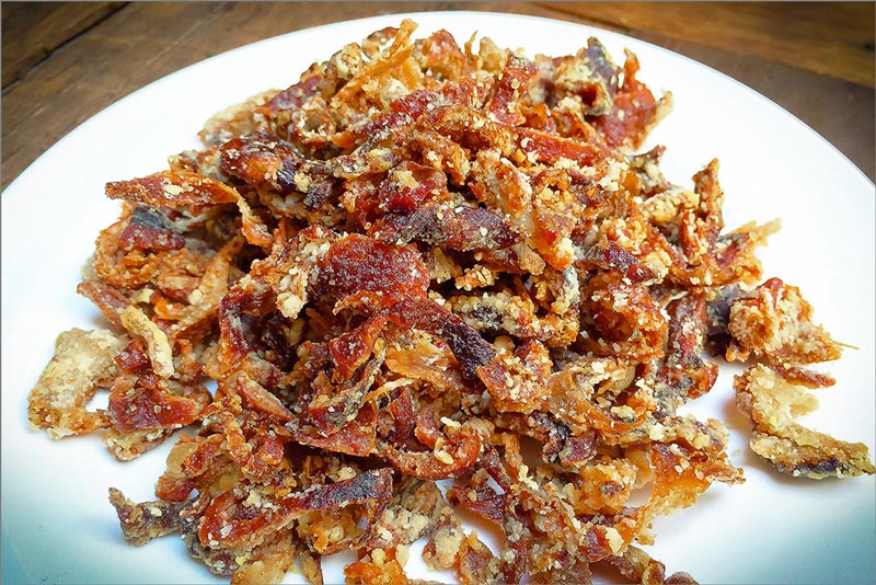 หนังเป็ดย่างทอดน้ำปลา