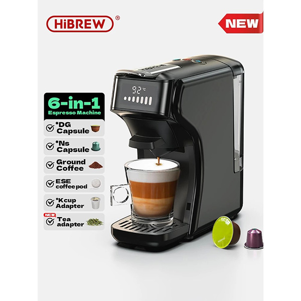 HiBREW รุ่น H1B (6-in-1) เครื่องชงกาแฟแคปซูล ยี่ห้อไหนดี กาแฟ เครื่องใช้ในบ้าน