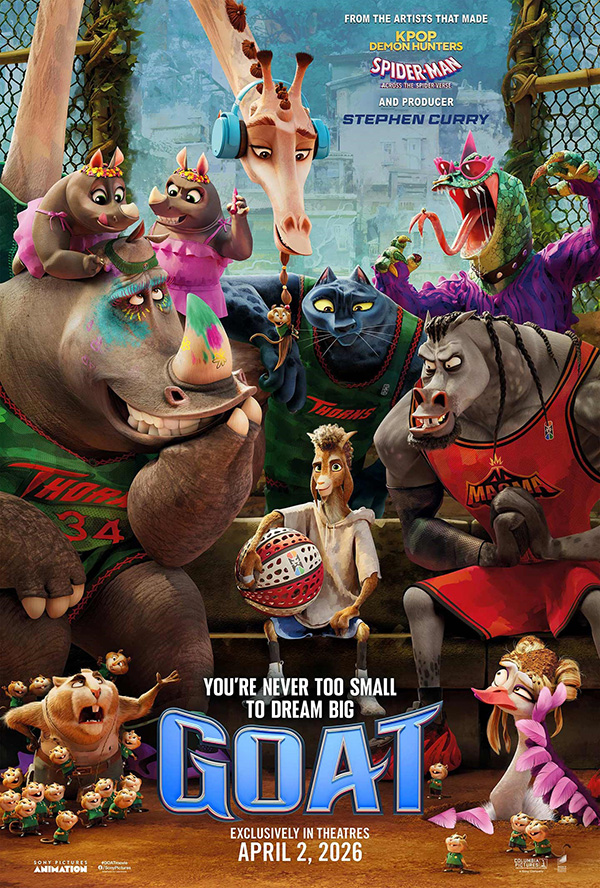 GOAT คุณแพะหัวใจไม่ยอมแพ้ หนังแอนิเมชั่น หนังใหม่เมษายน 2026 หนังใหม่ 2026 โปสเตอร์