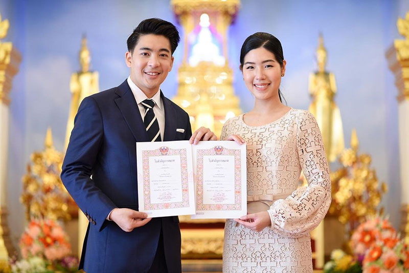 น็อต อัครณัฐ ควงแฟนสาวเข้าพิธีวิวาห์