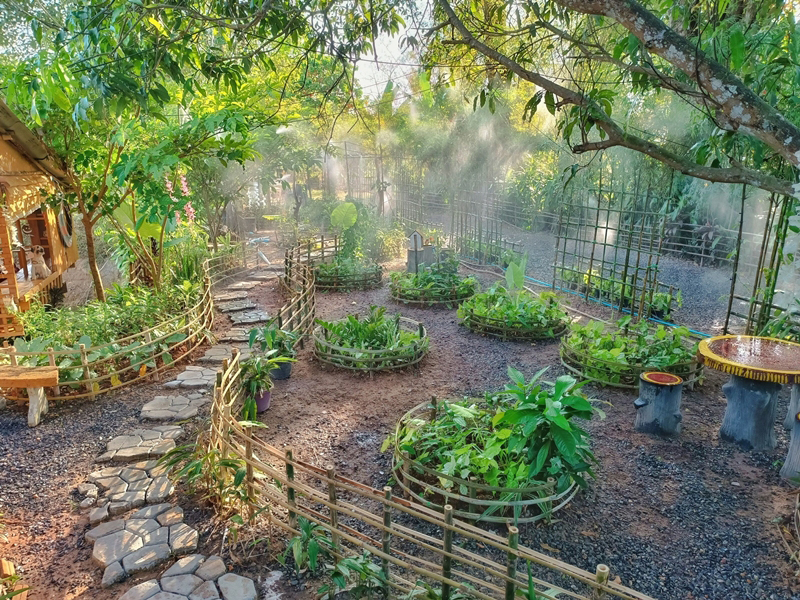 บ้านสวนชั้นเดียว แปลงปลูกผัก