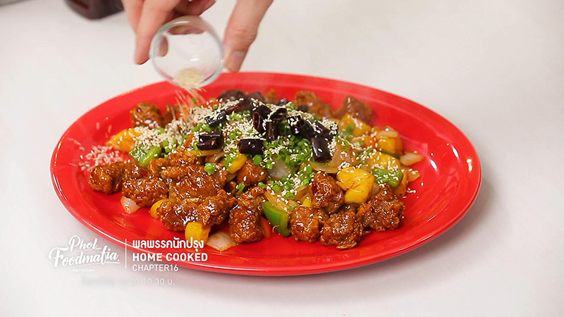 หมูทอดซอสหม่าล่าเปรี้ยวหวาน เมนูหมู ผัดเปรี้ยวหวาน สูตรอาหาร