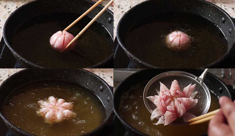 ขนมเปี๊ยะดอกบัวทอด