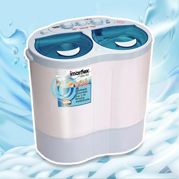 เครื่องซักผ้ามินิฝาบน 2 ถัง Imarflex