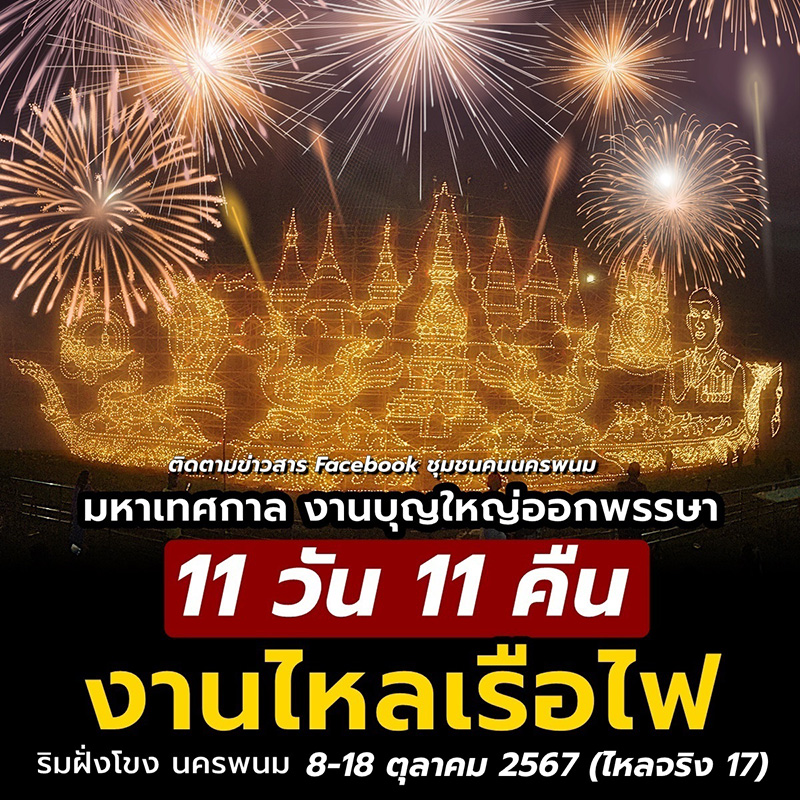 งานไหลเรือไฟ นครพนม ปี 2567