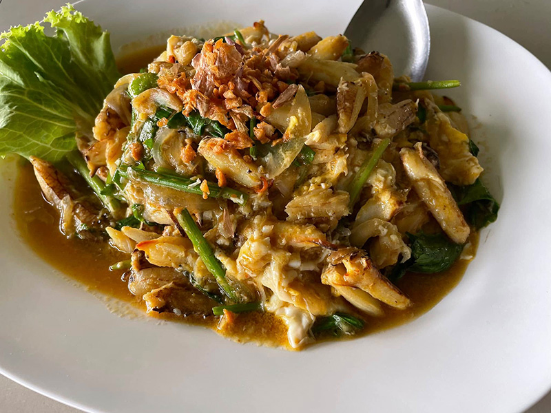 ร้านเมนูไข่เจียวปู ร้านเปลญวน