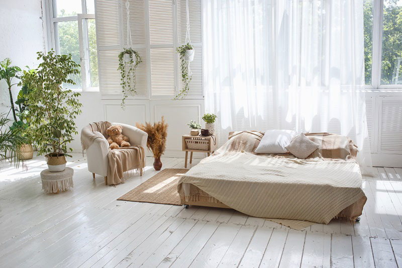 Floor Bed สีขาวสบายตา
