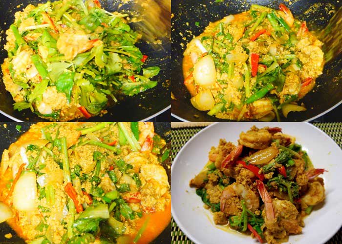 กุ้งผัดผงกะหรี่