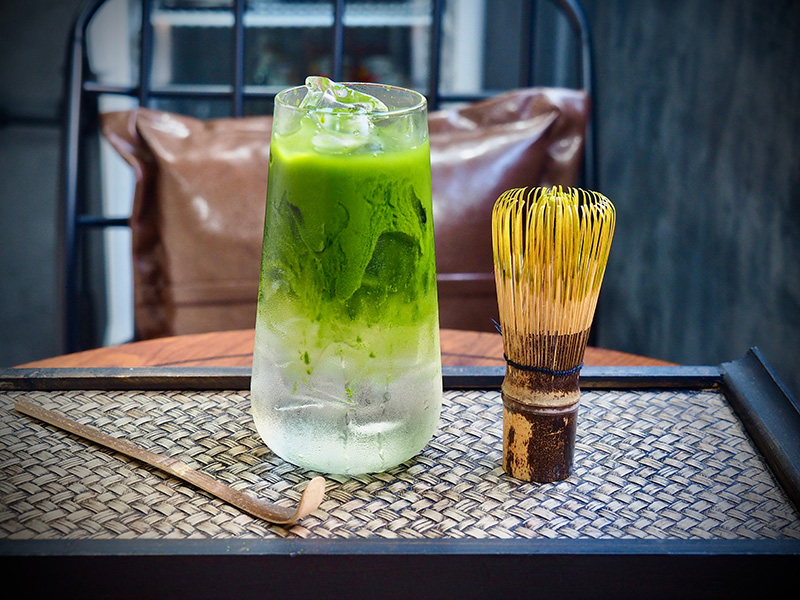 ชาเขียวน้ำมะพร้าว เครื่องดื่ม เมนูจากมะพร้าว เมนูอาหาร สูตรขนม สูตรเครื่องดื่ม