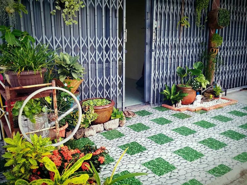 จัดสวนหน้าบ้านตึกแถว