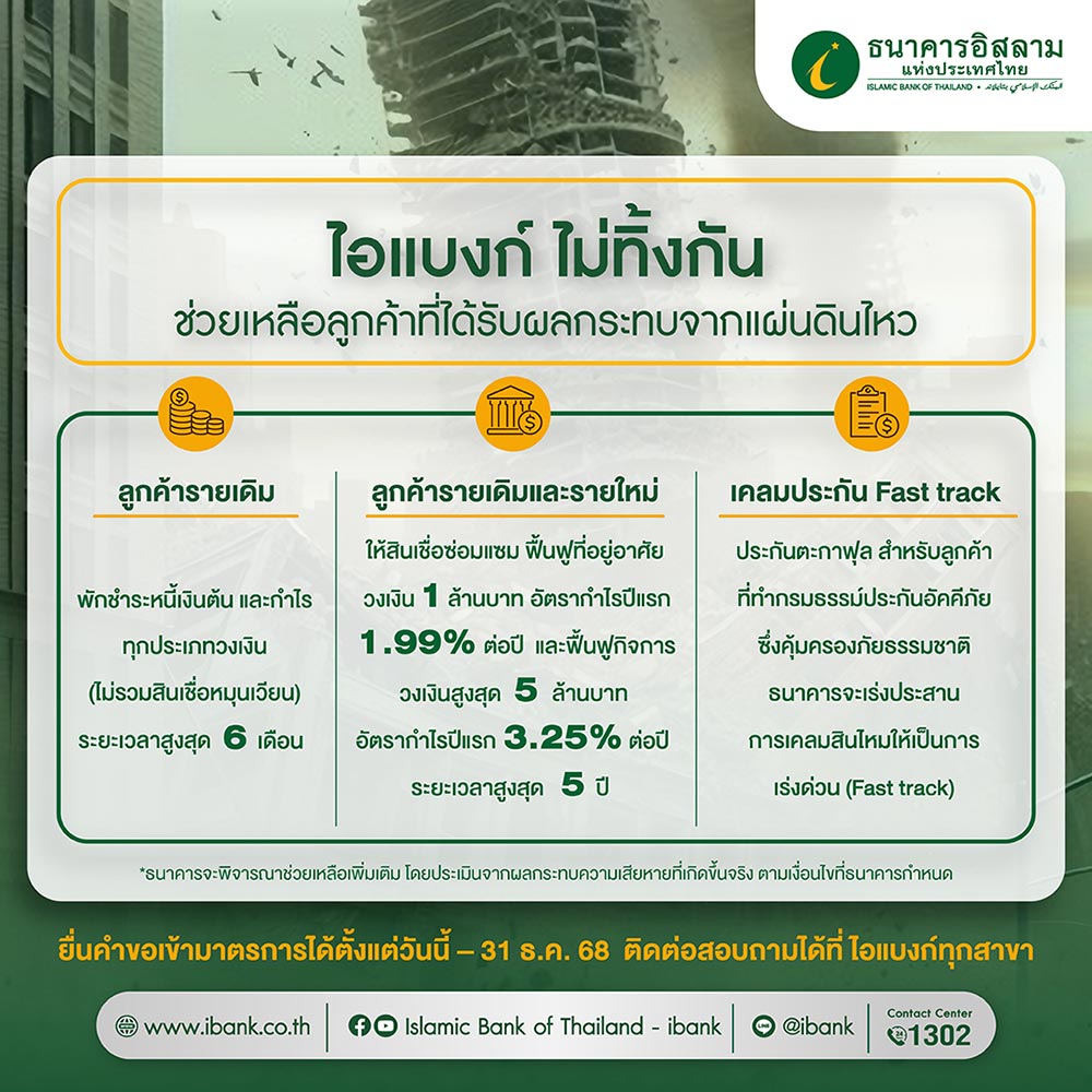 พักหนี้แผ่นดินไหว ibank