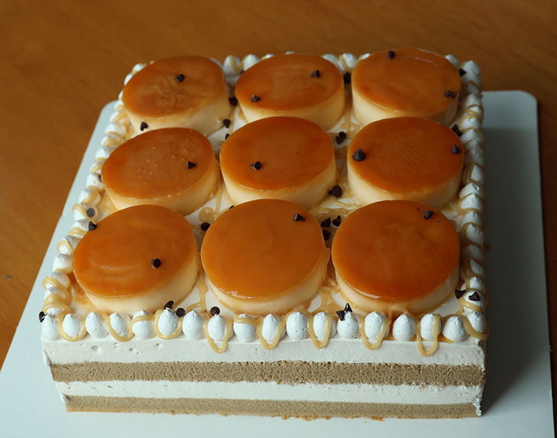 Cheese Flan Coffee Cake เค้กกาแฟเลเยอร์ สูตรขนมเค้ก สูตรขนม
