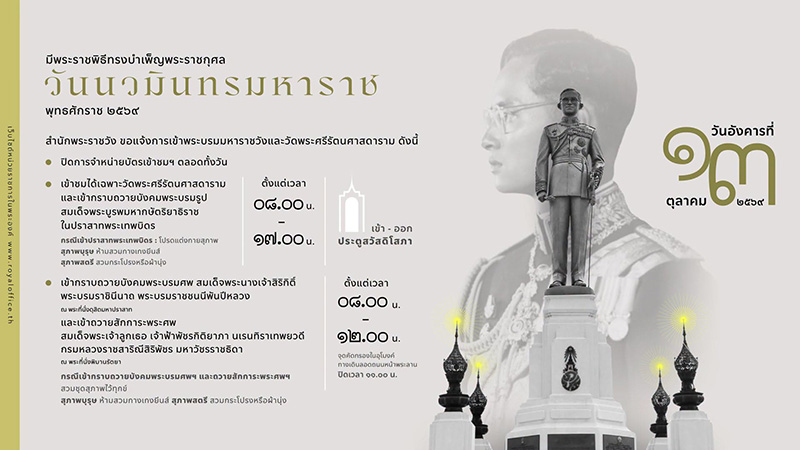 งานวันนวมินทรมหาราช 2569