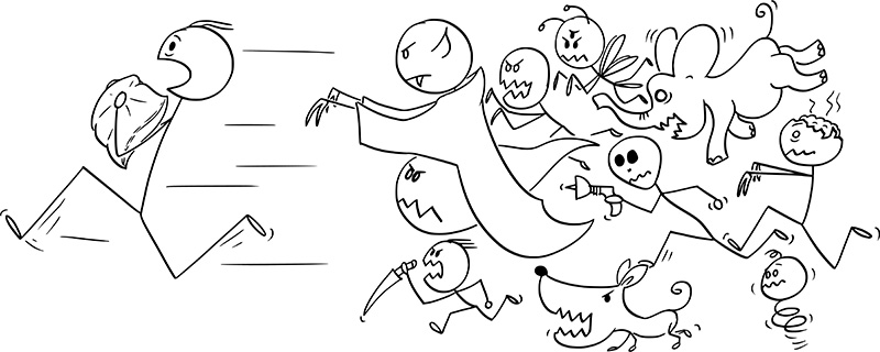 ฝันว่าถูกไล่ล่า