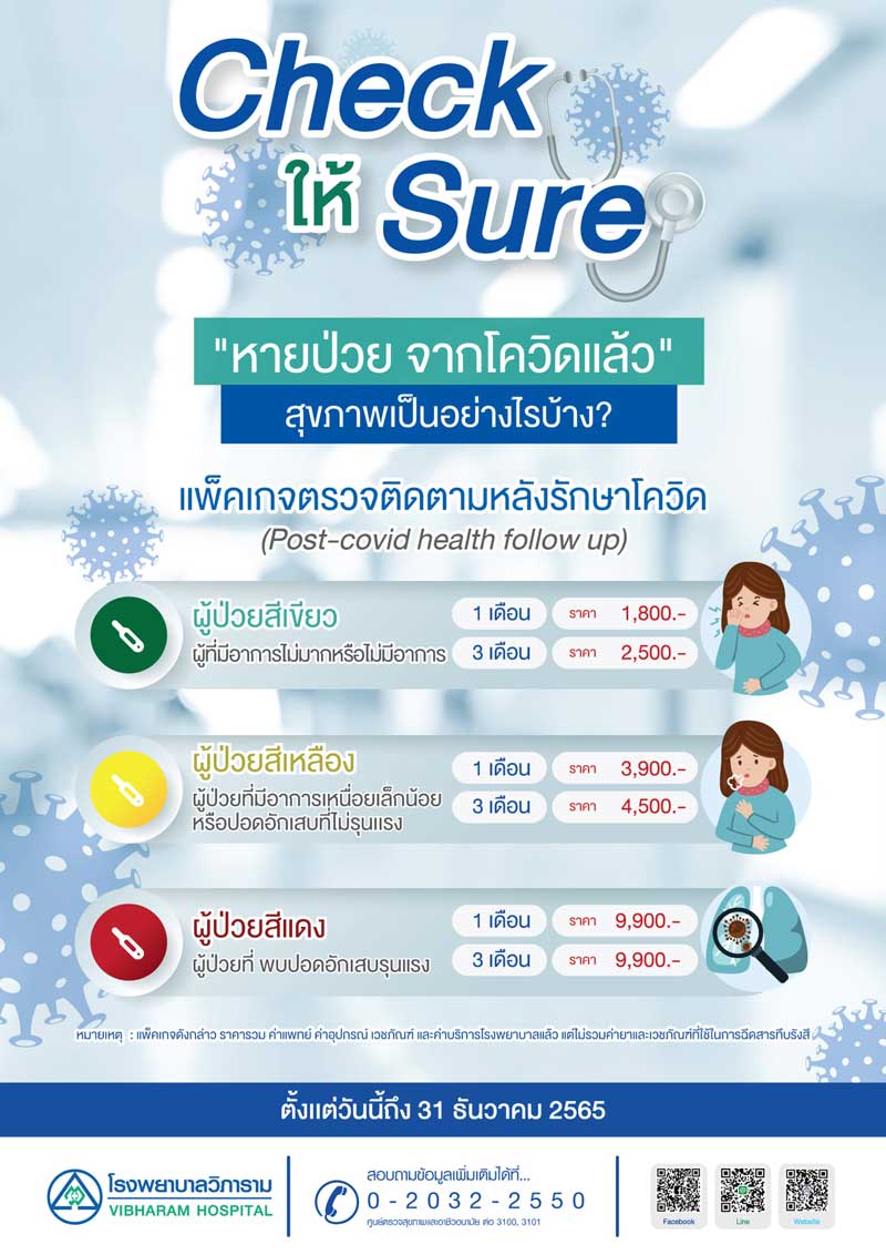ตรวจสุขภาพภาวะลองโควิด