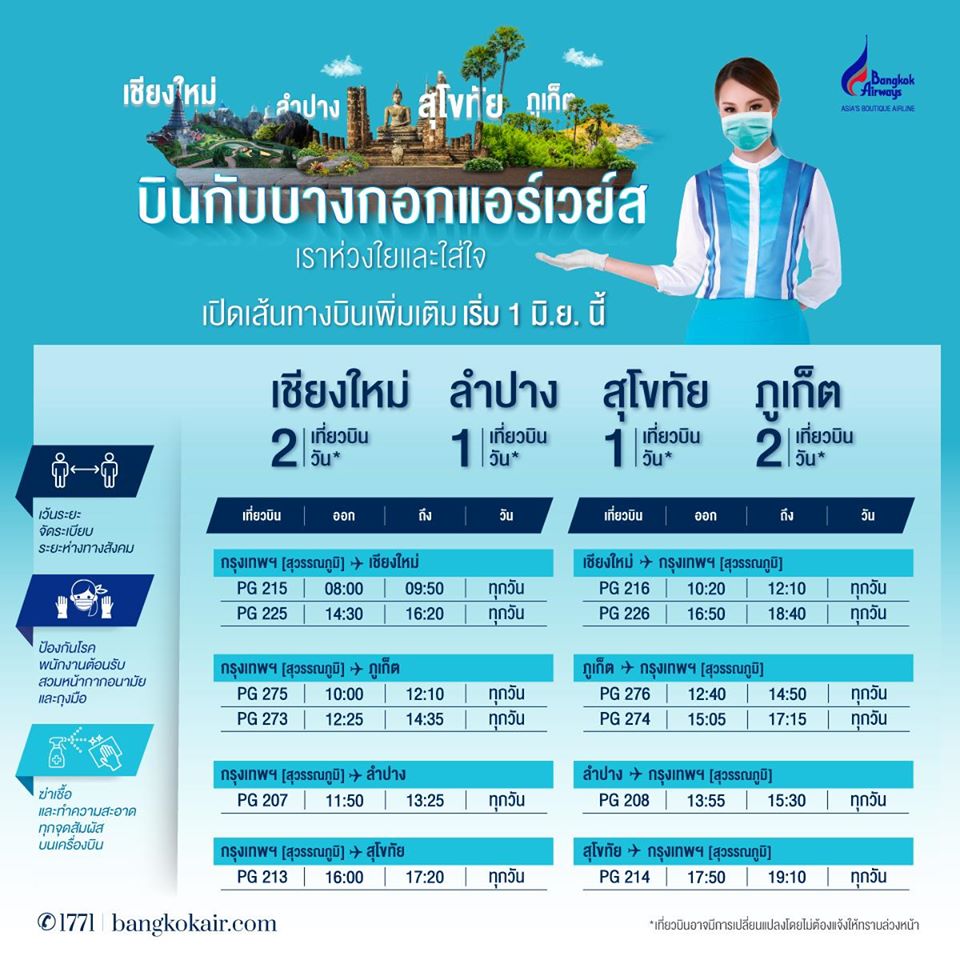 สายการบินที่เปิดให้บริการ