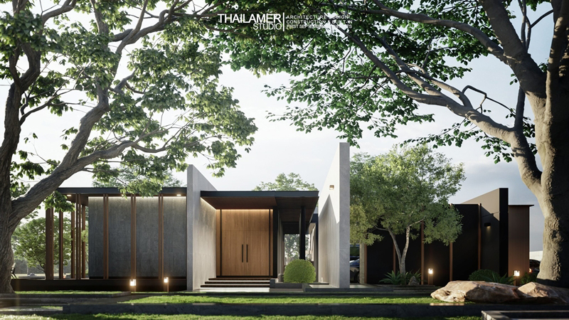 บ้านชั้นเดียลสไตล์โมเดิร์นทรอปิคอล