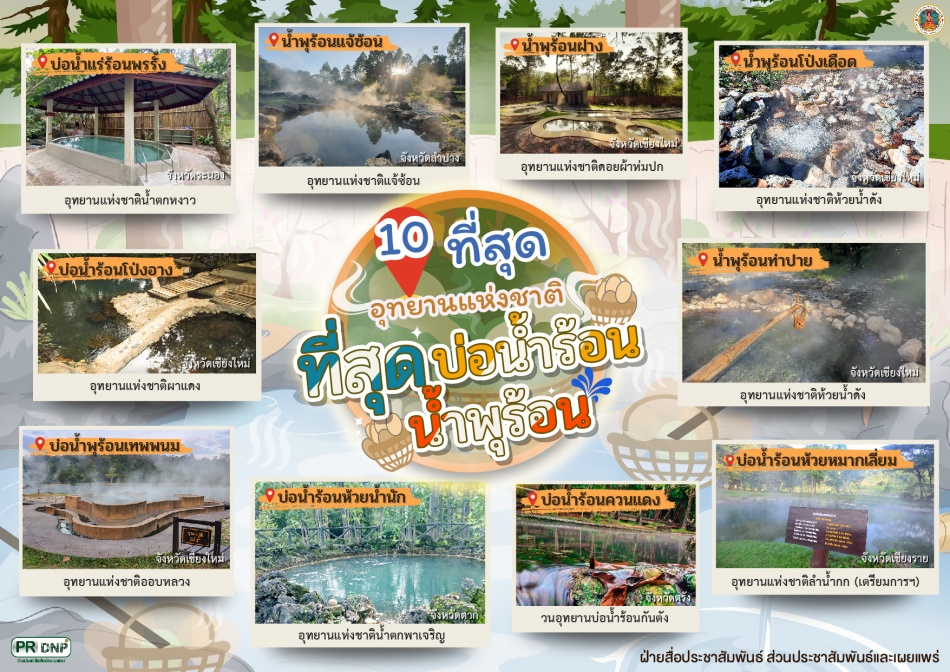 10 ที่สุดอุทยานแห่งชาติ เส้นทางน้ำพุร้อน