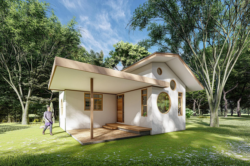 แบบบ้านชั้นเดียวในสวน