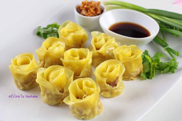 วิธีห่อขนมจีบ