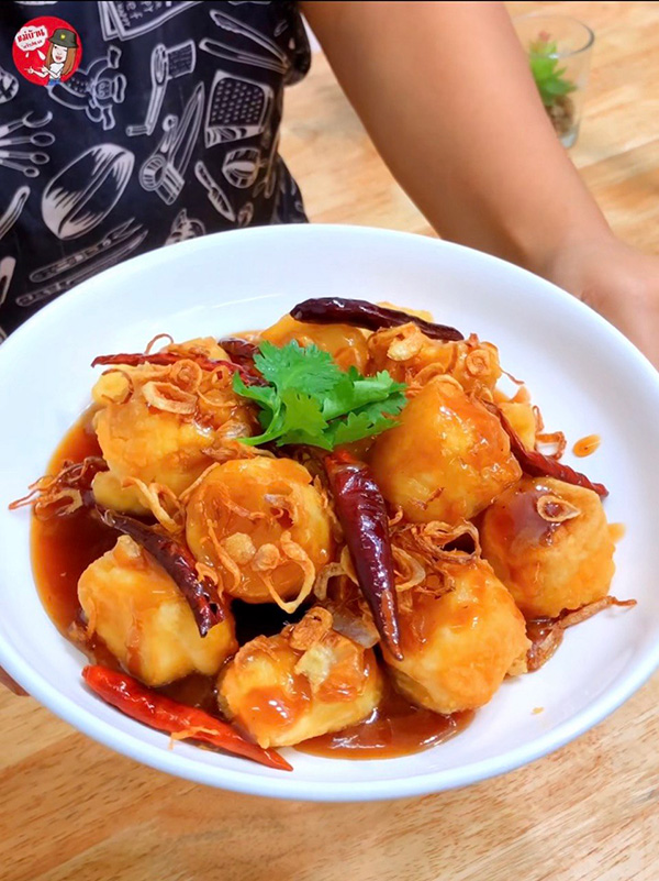 เต้าหู้ไข่ทอดซอสมะขาม เมนูเต้าหู้ไข่ สูตรอาหาร