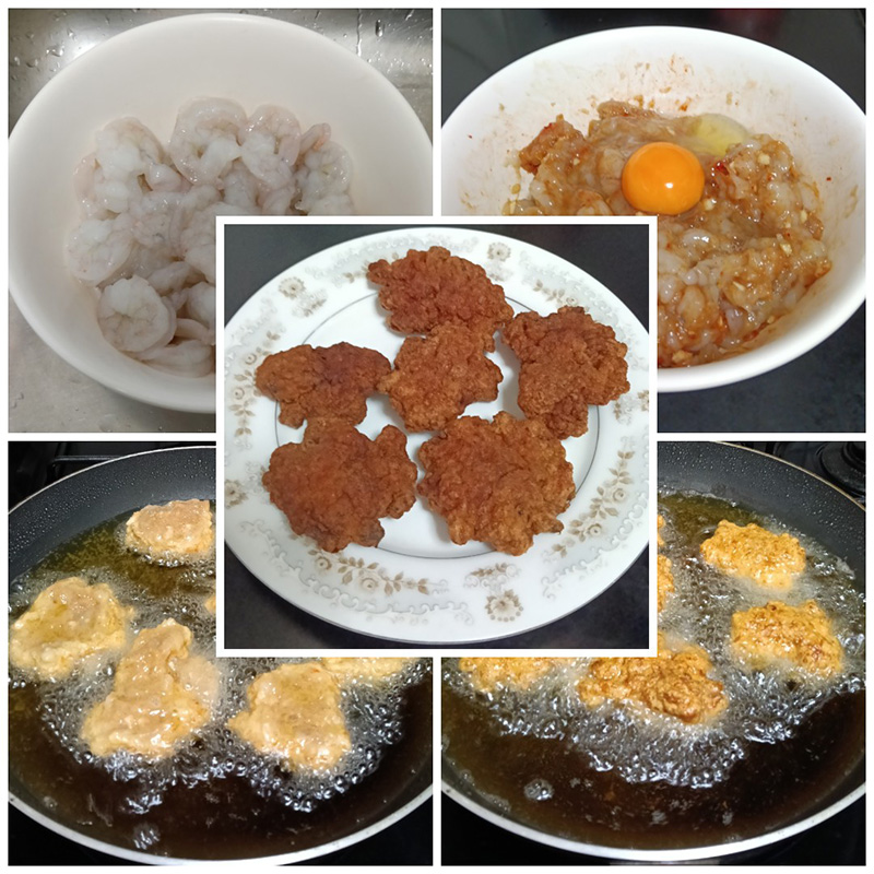 กุ้งป๊อปปาปริก้า เมนูของทอด ของกินเล่น อาหารว่าง