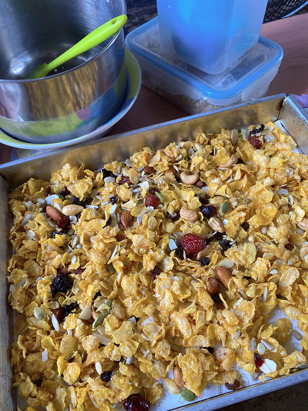 คอร์นเฟล็กคาราเมล สูตรคอร์นเฟล็กคาราเมล ของกินเล่น สูตรขนม