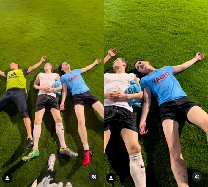 แจ็คสัน หวัง เตะบอล กับ บิวกิ้น กอล์ฟ เต๋า