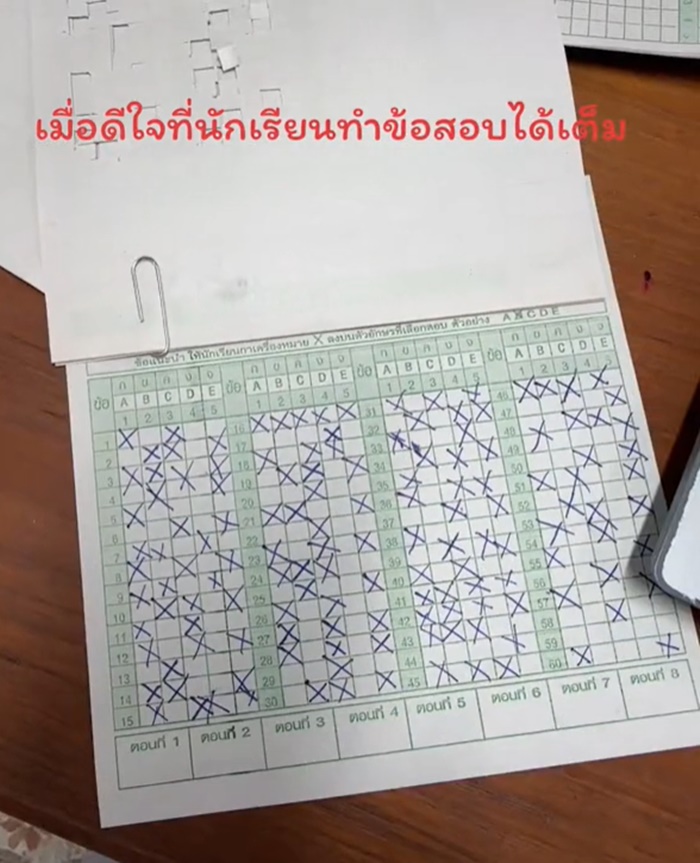 ตรวจข้อสอบ