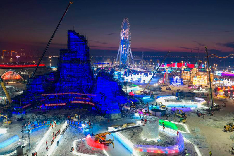 สวนสนุกโลกน้ำแข็ง-หิมะ ที่จีน