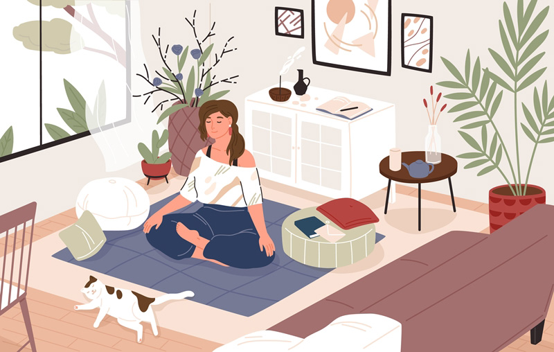แต่งบ้านสไตล์ Wellness นั่งสมาธิ