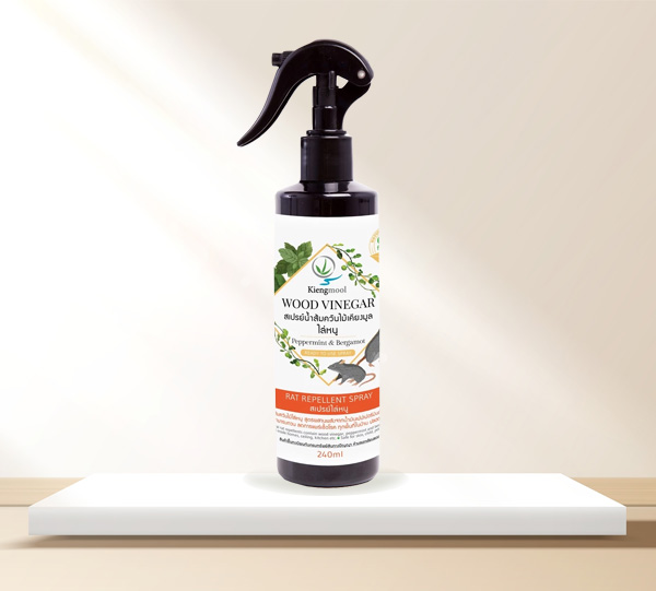 Kiengmool สเปรย์น้ำส้มควันไม้ ไล่หนู กลิ่นเปปเปอร์มินต์และมะกรูด