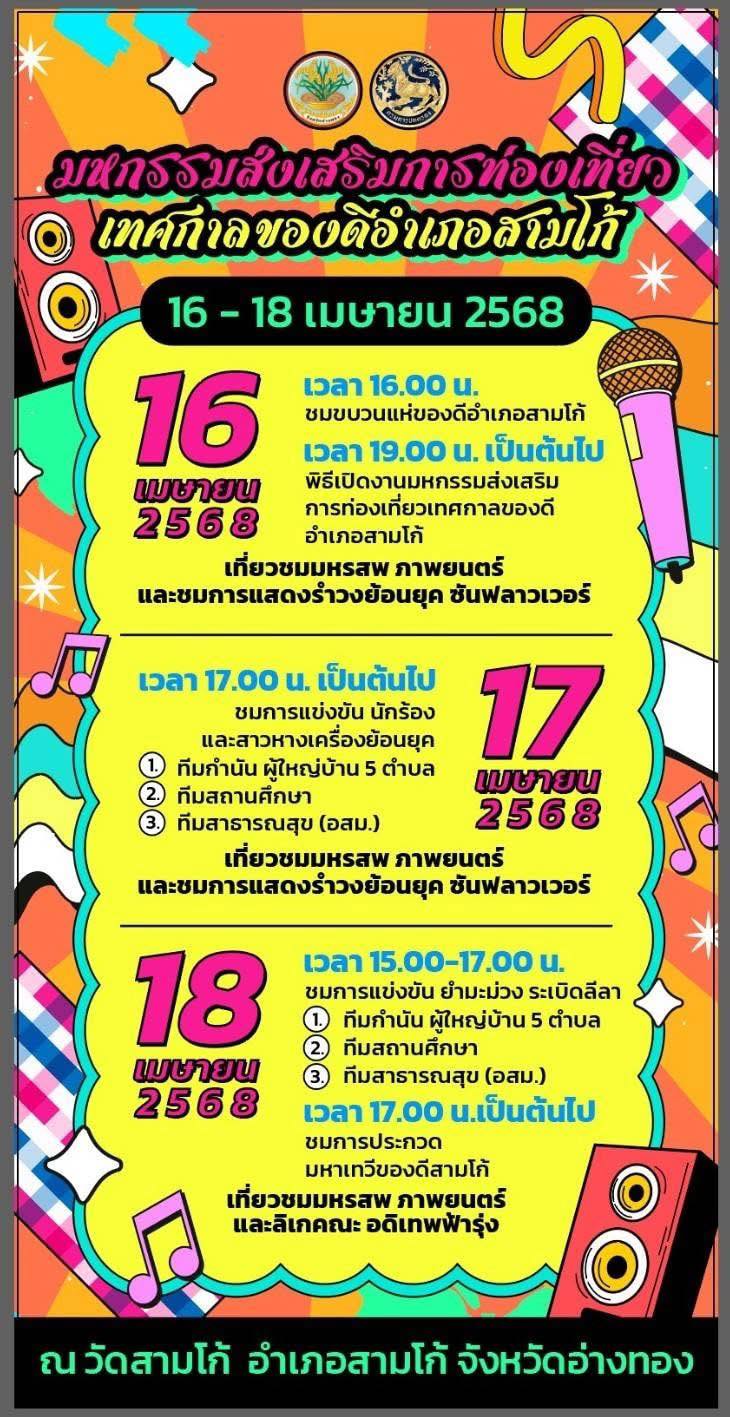 วันไหล อ่างทอง 2568
