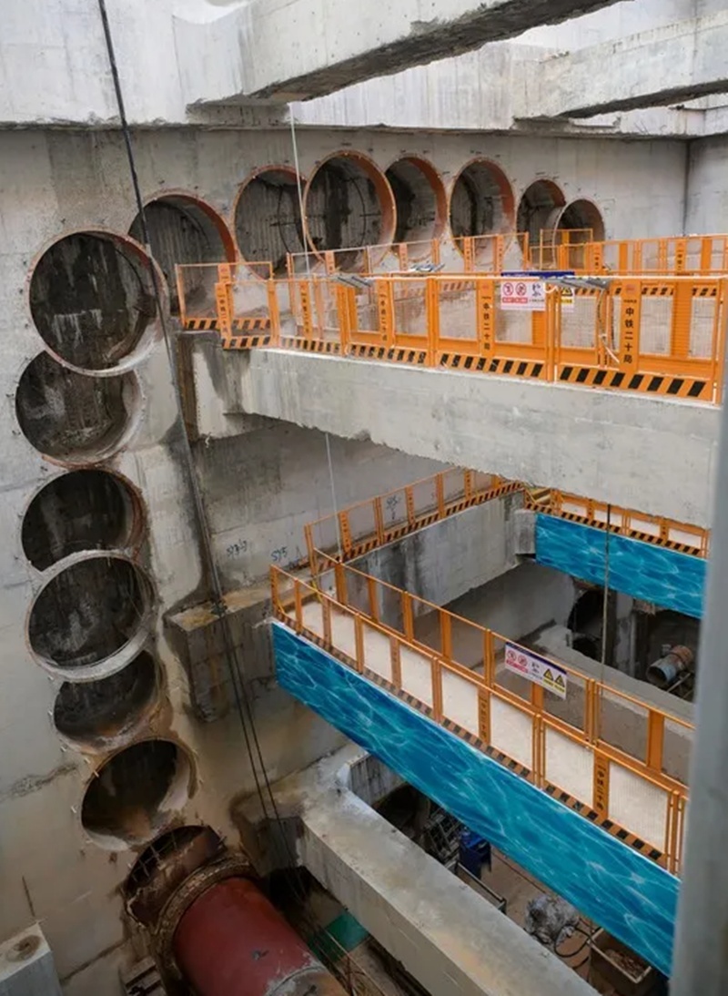 ส่องงานสร้างอุโมงค์ลอดปากแม่น้ำซานย่าในไหหลำ