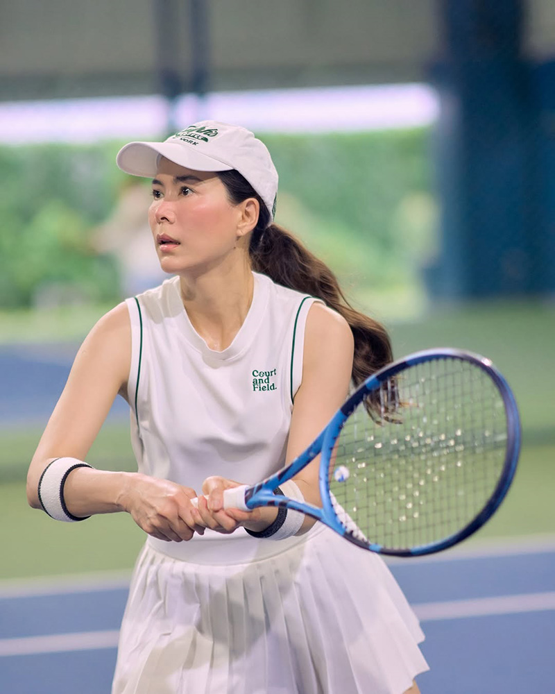 ภาพล่าสุด เชอรี่ เข็มอัปสร โชว์ฟอร์มตีเทนนิส 