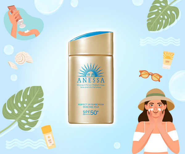 ANESSA Perfect UV Sunscreen Skincare Milk SPF50+ PA++++ ครีมกันแดด 2023 