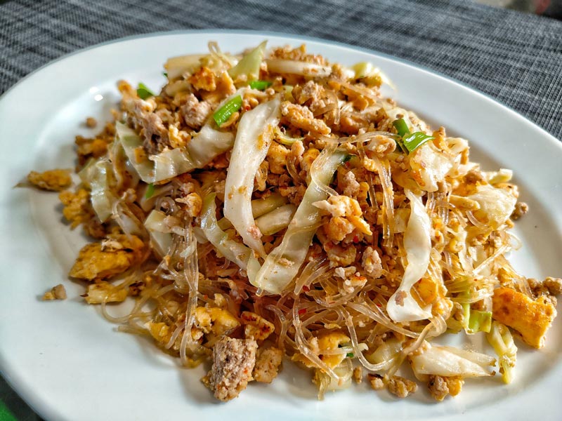 ผัดวุ้นเส้นใส่ไข่หมูสับ เมนูวุ้นเส้น รวมสูตรเมนูวุ้นเส้น อาหารไทย สูตรอาหาร